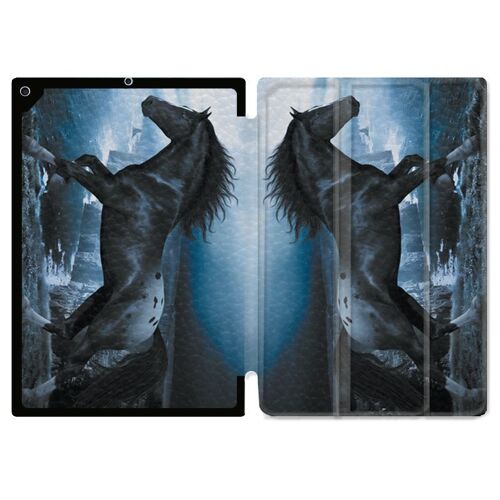 Housse Smart Cover Pour Ipad 10.2 Cheval Noir