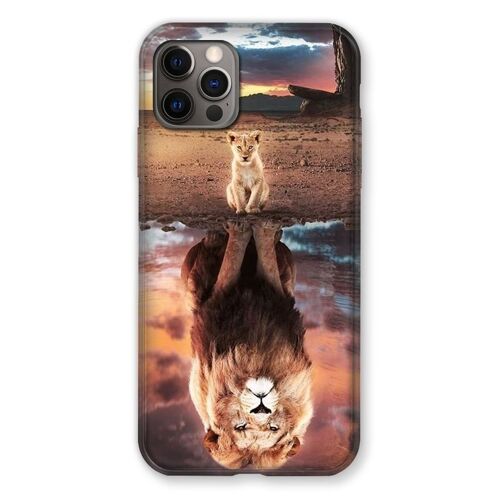 Coque Renforcée Pour Iphone 13 Mini (5.4) Lion Reflet