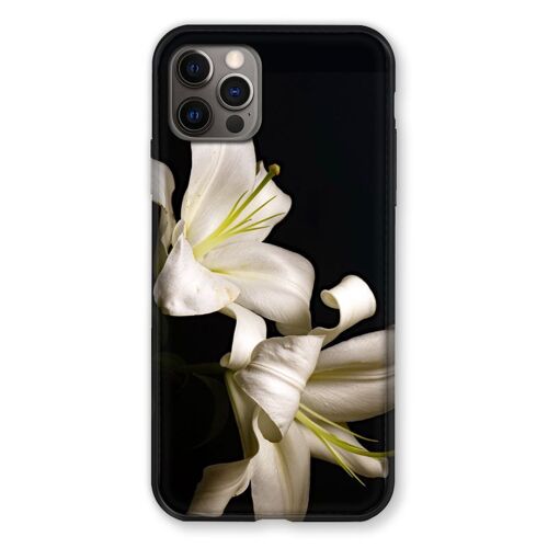 Coque Renforcée Pour Iphone 13 PRO Fleur Lys Noir