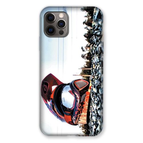 Coque Renforcée Pour Iphone 13 Mini (5.4) Moto Casque Cross