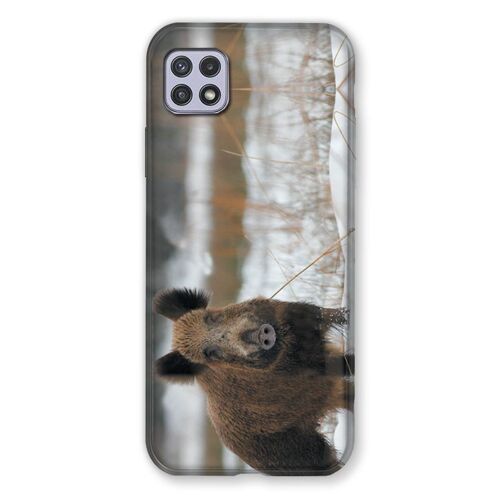 Coque Renforcée Pour Samsung Galaxy A22 5g Chasse Sanglier Neige