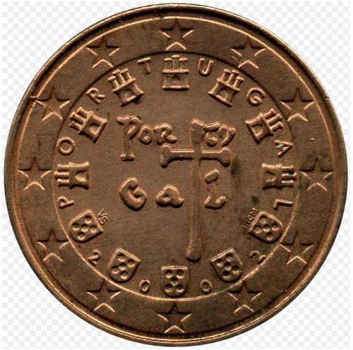 Pièce 5 Centimes Euro Portugal Année 2002