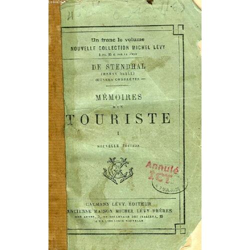 Memoires D'un Touriste, 2 Tomes