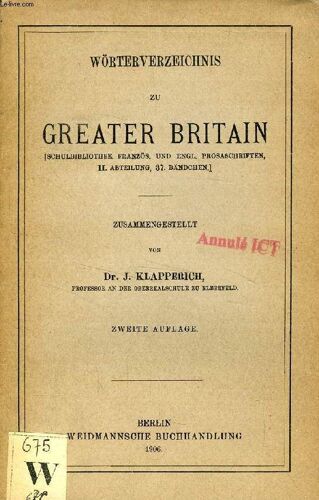 Wörterverzeichnis Zu Greater Britain