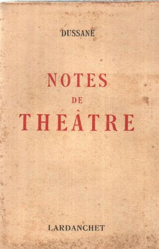 Notes De Théatre