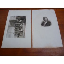 2 Gravures Sur Acier Xixème(1847)/Portrait En Buste De Riego(Rafael Del)  + Supplice De Riego)