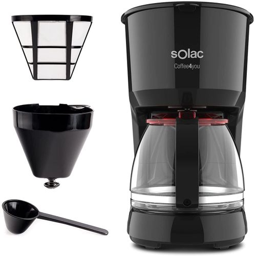 Cafetière Électrique De 1,25l 750w Jusqu'à 12 Tasses Noir