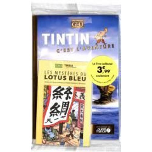 Revue Geo Tintin C'est L'aventure 10 Herge Haddock Et Le Mer + Livre Les Mysteres Du Lotus Bleu