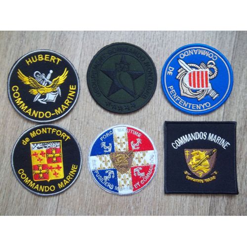Lot 6 Écussons Militaire Commando Insigne Collection