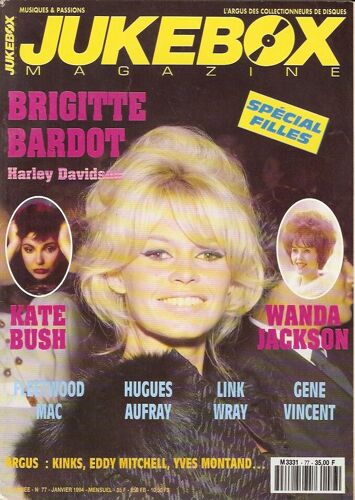 Fleetwood Mac 6p/ Wanda Jackson 5p/ Hugues Aufray 2p/ Johnny Hallyday 6p/ Petula Clark 1p/ Gene Vincent 1p + Poster / Link Wray 2.5p/ Kate Bush 5p/ Brigitte Bardot 6p/  77 