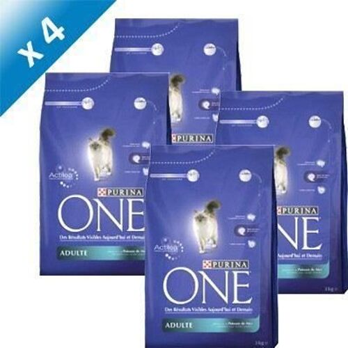 Purina One Chat Adulte Poisson 3kg (X4)