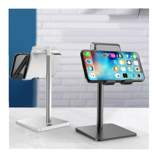Support Universel De Tablette, Multifonction, Angle Et Hauteur Réglables, Installation De Support De Bureau Pour Ipad Iphone Noir Argent