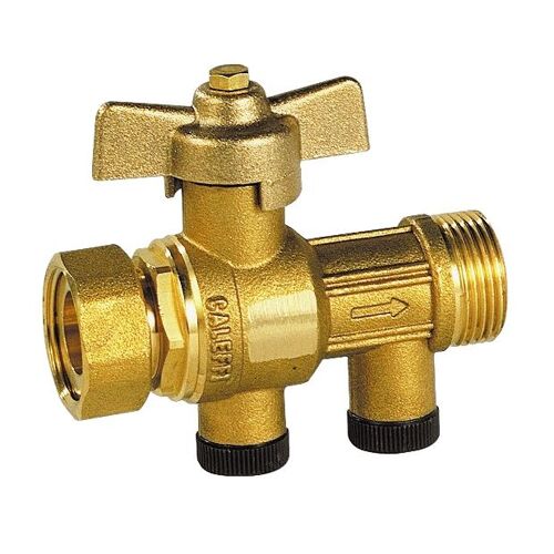 Robinet compteur droit avec clapet antipollution Mâle 3/4" (20x27) - écrou tournant 3/4" (20x27)