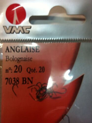 20 Hamecon N°20  Bronze Arrondi Anglaise Bolognaise A Palette  7038 Bn Vmc