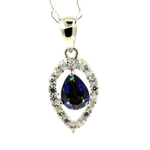 Pendentif Quartz Arc En Ciel .  Argent 925 + Chaine En Argent 925