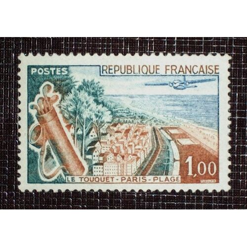 France N° 1355 Neuf Avec Charnière Ou Trace De 1962 - 1f « Le Touquet-Paris-Plage »