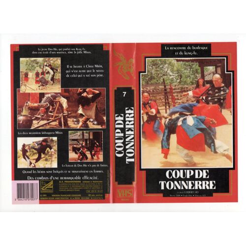 Jaquette Vhs De 1991 Antarès Productions: " Coup De Tonnerre " La Rencontre Du Burlesque Et Du Kung-Fu.