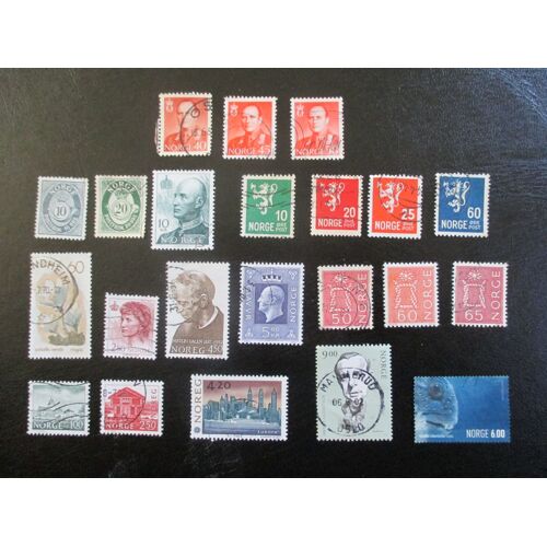 Lot 22 Timbres Oblitérés Norvege