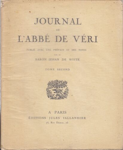Journal De L'abbé De Véri Tome Second