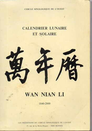 Calendrier Lunaire Et Solaire - 1840-2000