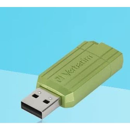 VERBATIM USB DRIVE 2.0 PINSTRIPE 128GB STORE?N? GO EUCALYPTUS GREEN