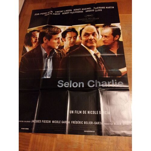 Selon Charlie Affiche Originale De Cinéma Un Film De Nicole Garcia Avec Jean-Pierre Bacri, Vincent Lindon, Benoît Magimel 160*120 2006 
