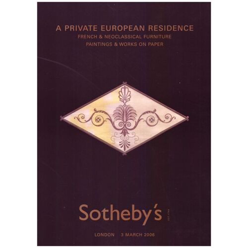 A Private European Residence - French & Neoclassical Furniture, Paintings & Works On Paper - [Morghen - Gilt-Bronze-Mounted Mahogany - Sevres Porcelain Medallions - Remond - Red Painted Tole ...