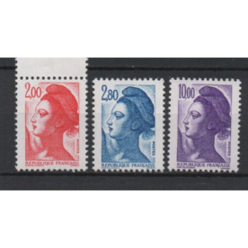 France 1983: Trois Timbres Type Liberté De Gandon.