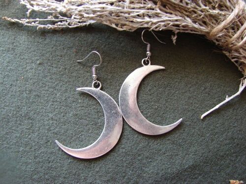 Boucles D'oreilles Main Lune Pour Femme, Accessoire De Mode, Gothique, Boho, Celtique, Paan, Wiccan, Phase, Déesse, Cadeau