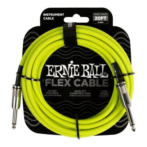 Ernie Ball 6419 - Câble jack-jack série flex 6m - Vert