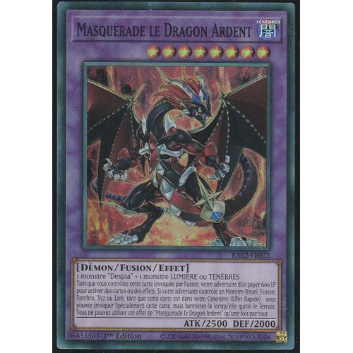 Carte Yu-Gi-Oh - Masquerade Le Dragon Ardent - Ra02-Fr022 - Super-Rare