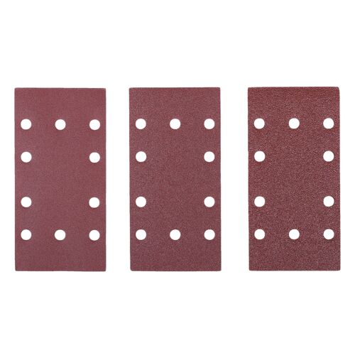 Assortiment 10 abrasifs 1/3 feuille auto-agrippants 188 x 95 mm pour ponceuses vibrantes - TSA10