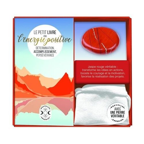 Coffret Ma Petite Pierre D'énergie Positive - Le Petit Livre De L'énergie Positive : Détermination, Accomplissement, Persévérance - Avec 1 Jaspe Rouge Véritable