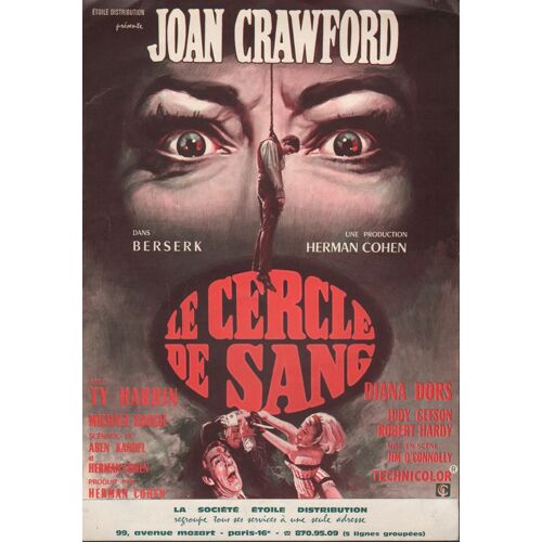 Le Cercle De Sang, Synopsis Dépliant, De Jim O'connolly, Avec Joan Crawford, Ty Hardin, Diana Dors