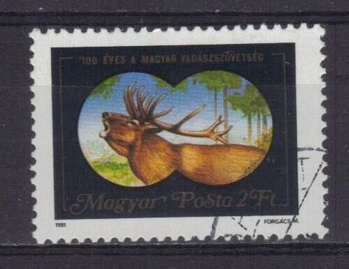 Hongrie 1981 : Faune : Gibier : Cerf - Timbre Oblitéré