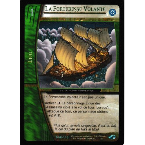 Carte Marvel Vs System Comics - La Forteresse Volante - Dor-113