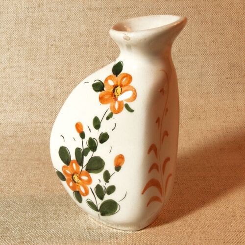 Vase Miniature À Facettes Avec Décor Floral
