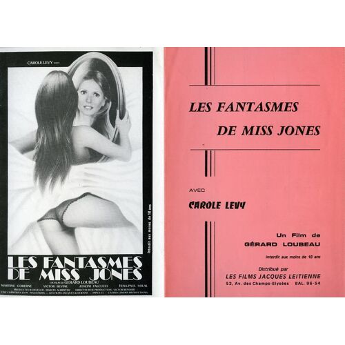 Les Fantasmes De Miss Jones, Synopsis, Gérard Loubeau Avec Carol Levy, Martine Gobern, Victor Bevine