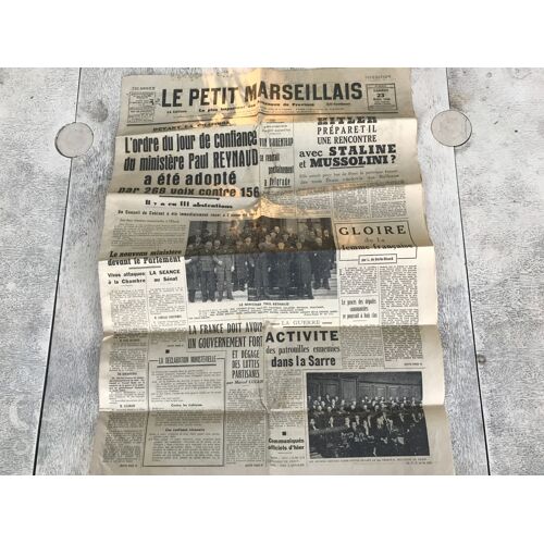 Journal Le Petit Marseillais Samedi 23 Mars 1940