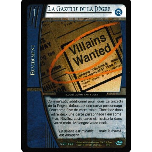 Carte Marvel Vs System Comics - La Gazette De La Pegre - Dor-127