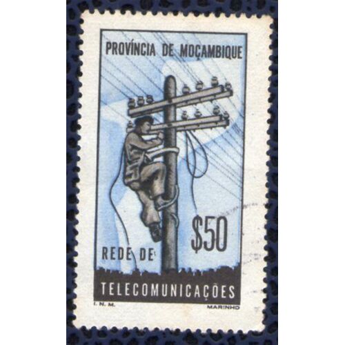 Mozambique 1965 Oblitéré Rond Used Réseau De Télécommunications Rede De Telecomunicações