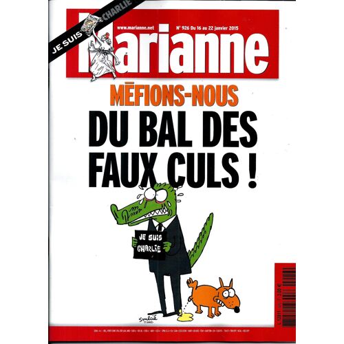 Marianne N°926: Bal Des Faux-Culs/ Charlie Hebdo/ Tignous/ Laicite/ Egypte/ Vaccins