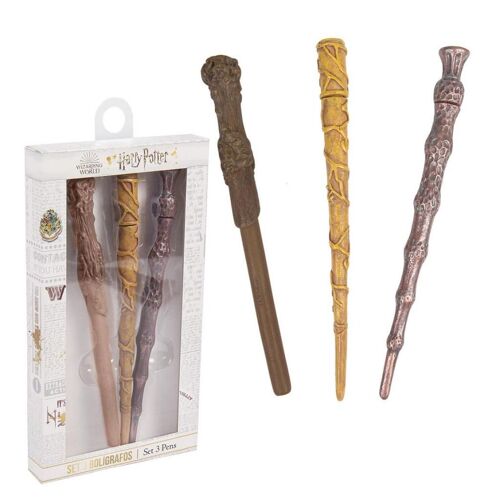Harry Potter - Set De 3 Stylos Bille Baguettes