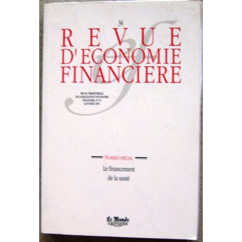 Revue D'économie Financière N° 34