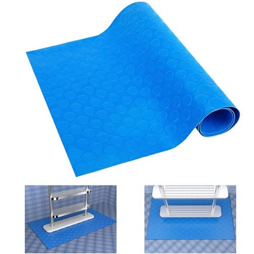 Tapis pour Echelle Piscine, Tapis Escalier Piscine Tapis Protection Échelle Piscine avec Texture Antidérapante pour Marches de Piscine Escaliers Échelles (Bleu, 40x 90cm)