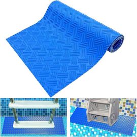 Tapis pour Echelle Piscine, Tapis Escalier Piscine Tapis Protection Échelle Piscine avec Texture Antidérapante pour Marches de Piscine Escaliers Échelles (Bleu, 60x23 cm)
