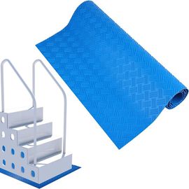 Tapis d'échelle Piscine 1,5 mm d'Épaisseur - Marchepied Antidérapant pour Piscine Hors Sol et Creusée 90x23cm (Bleu)