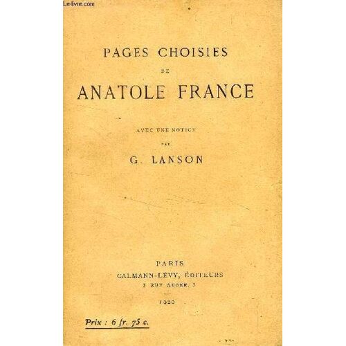 Pages Choisies De Anatole France