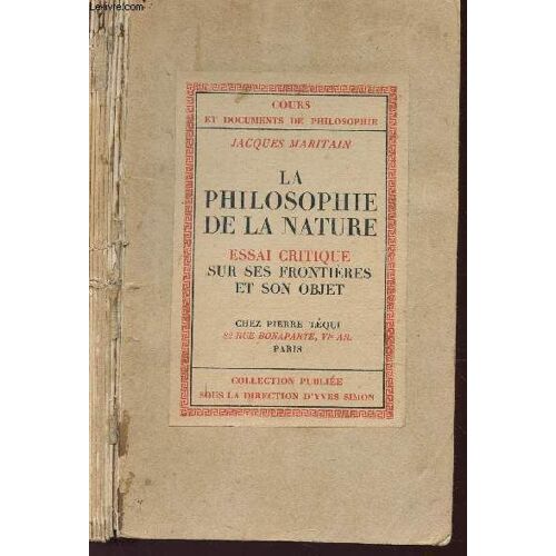 La Philosophie De La Nature - Cours Et Documents De Hpilosophie .
