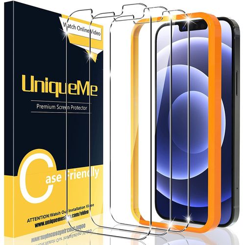 3 Pièces Verre Trempé iPhone 13/13 Pro Protection Écran, Sans Bulles 9h Dureté Vitre